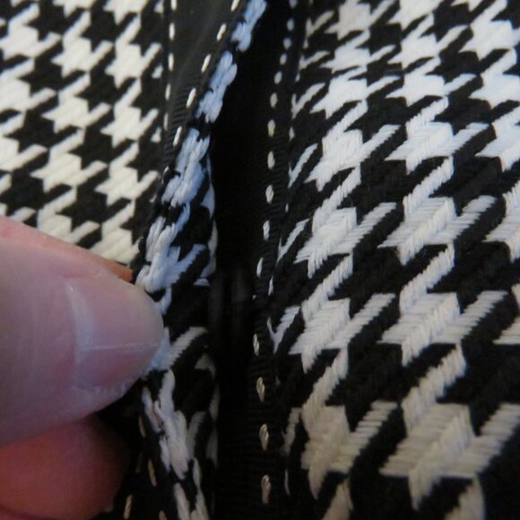 TAHARI Houndstooth Structured Blazer Academia Black White Officecore 2 Petite - Picture 10 of 14